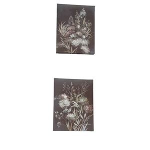 Delicate Bunch II Framed On Canvas by Jensen Oil Original Painting Set of 2